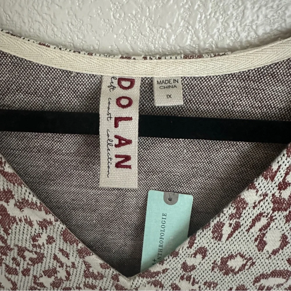 Anthropologie Dolan Neutral‎ Leopard Print Knit Dress Sz 1X - Picture 4 of 12